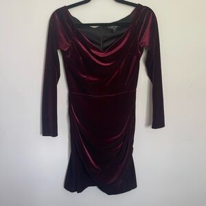 Velvet maroon dress